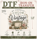 My Favorite Color is Vintage DTF Iron-On Transfer 10.51"x 11.10" - Decoupage Central