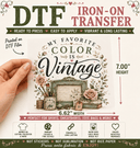 My Favorite Color is Vintage DTF Iron-On Transfer 6.62"x 7" - Decoupage Central