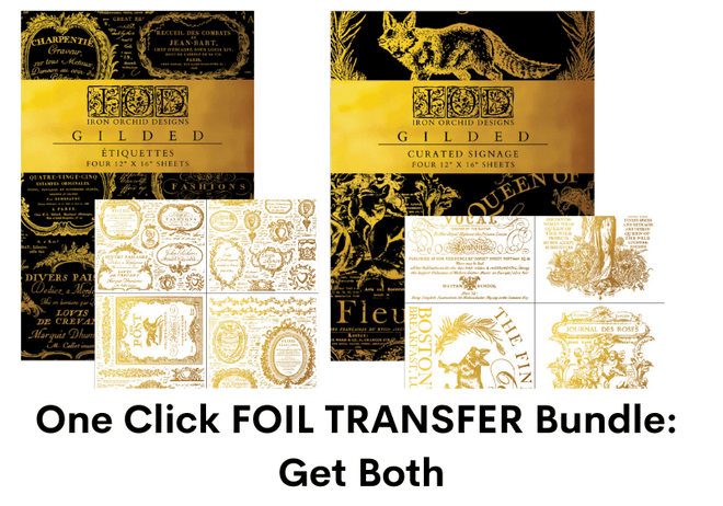 NEW IOD GUILDED TRANSFER BUNDLE: Get Curated Signage AND Etiquettes while they last! - Decoupage Central