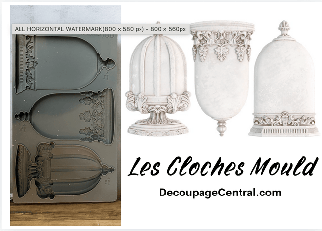 NEW IOD Les Cloches Silicone Mould, 6" x10" - Decoupage Central