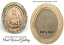 Oval Wood Gallery Blank 8.5x10.6 (does NOT qualify for free shipping) - Decoupage Central
