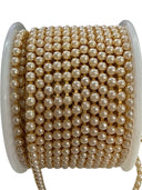 Pearl Accent on Gold Chain – Elegant Finishing Trim (10 Yard Roll) - Decoupage Central
