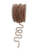 Pearl Accent on Rose Gold Chain – Elegant Finishing Trim (10 Yard Roll) - Decoupage Central