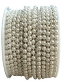 Pearl Accent on Silver Chain – Elegant Finishing Trim (10 Yard Roll) - Decoupage Central