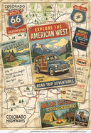 A4 DC961 Explore the American West Rice Paper for decoupage