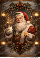 A4 Midnight Milk & Cookies Santa Rice Paper DC980