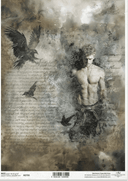 R2735 Bound to the Raven Rice Paper - Decoupage Central