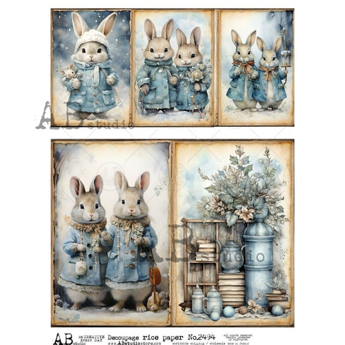 A4  Little Christmas Bunny Multi AB Studios 2494