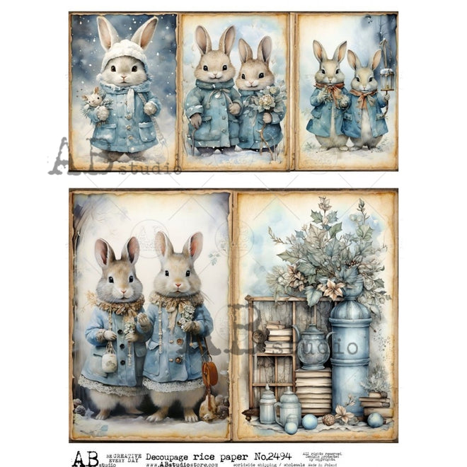 A4  Little Christmas Bunny Multi AB Studios 2494