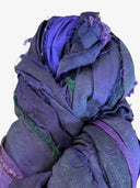 Sari Silk,BLUE & PURPLE , 100grams, 50 yards for bows and other creative additions - Decoupage Central