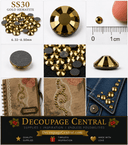 SS30 Hotfix Large Crystal Rhinestones "Gold Hematite" | 288 pieces - Decoupage Central