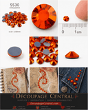 SS30 Hotfix Large Crystal Rhinestones "Hyacinth" | 288 pieces - Decoupage Central