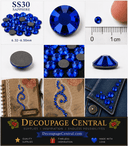 SS30 Hotfix Large Crystal Rhinestones "SAPPHIRE" | 288 pieces - Decoupage Central