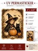 Too Cute to Spook UV DTF PermaSticker. 3 in x 4.07 in - Decoupage Central