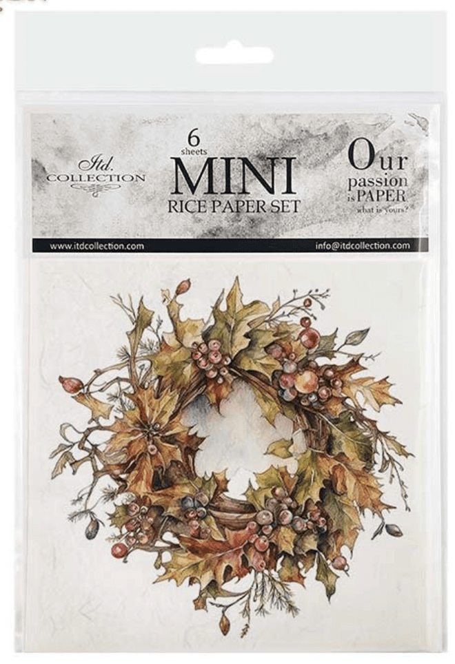 Wreath Pack 3, ITD Mini Decoupage Set: 5.8 inch/6 pages RSM 98 - Decoupage Central