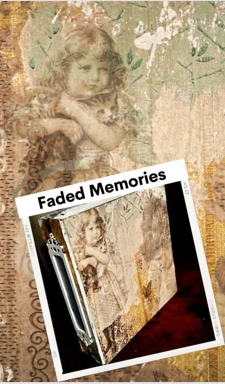 A4 Faded Memories Rice Paper DC098 - Decoupage Central