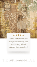 A4 Faded Memories Rice Paper DC098 - Decoupage Central
