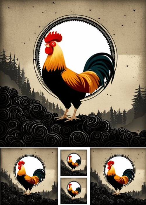 A4 Rise n Shine Rooster - Decoupage Central