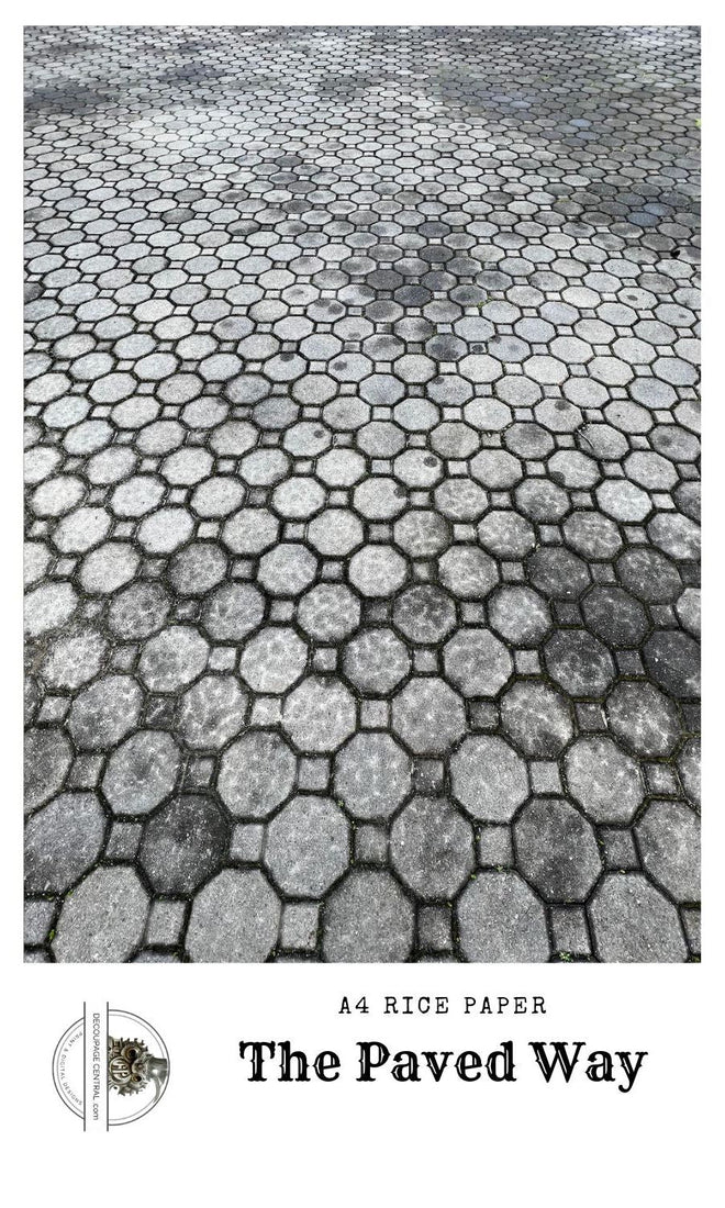 A4 The Paved Way Rice Paper - Decoupage Central