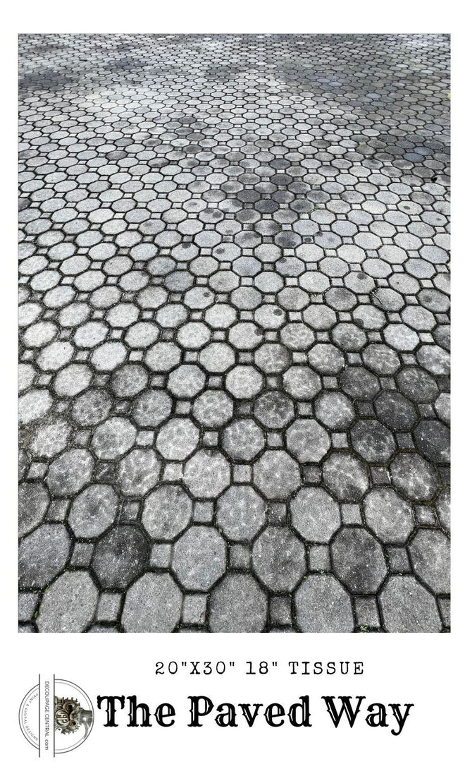 The Paved Way Rice Paper 20" x 30" - Decoupage Central